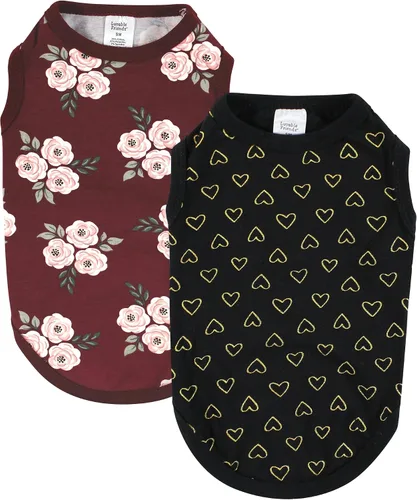 Vista 13 de Luvable Friends Camisetas de algodón para perros y gatos, 2 unidades, camuflaje plátano, talla XS