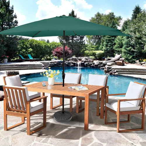 Vista 6 de Pure Garden - Soporte para paraguas – Base de sombrilla independiente rellenable de 50 libras – Llena de arena para uso al aire libre en cubiertas