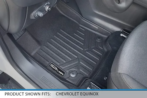 Vista 2 de SMARTLINER Juego de tapetes de piso de ajuste personalizado de 2 filas compatibles con Chevrolet Equinox 2018-2024