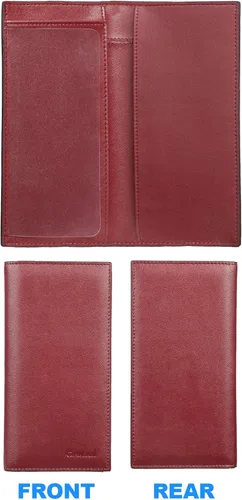 Vista 4 de CASMONAL Vegan Leather Checkbook Cover For Men & Women Checkbook Holder Wallet RFID Blocking