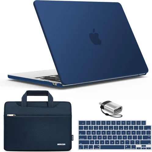 Vista 18 de IBENZER Compatible con MacBook Air de 13 pulgadas 2026 2025 2024 2023 2022 M4 A3240 M3 A3113 M2 A2681, carcasa rígida, funda y cubierta de teclado