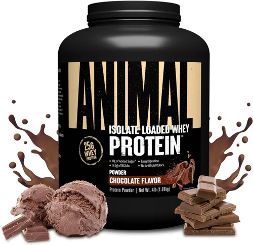 Vista 19 de Animal Whey Protein Isolate Powder 25g Protein Banana Split 2lb
