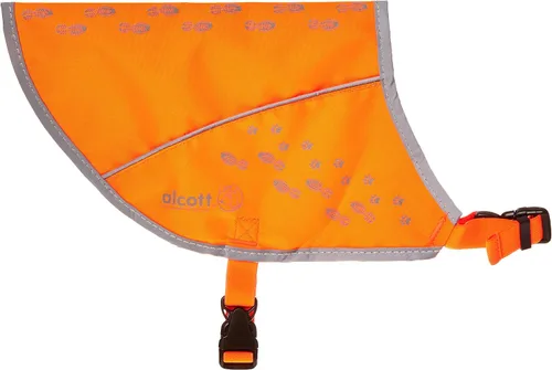 Vista 2 de Alcott Visibility - Chaleco para perro con ribete reflectante, talla S, naranja neón, APL ES SM DV NO Anaranjado Neón