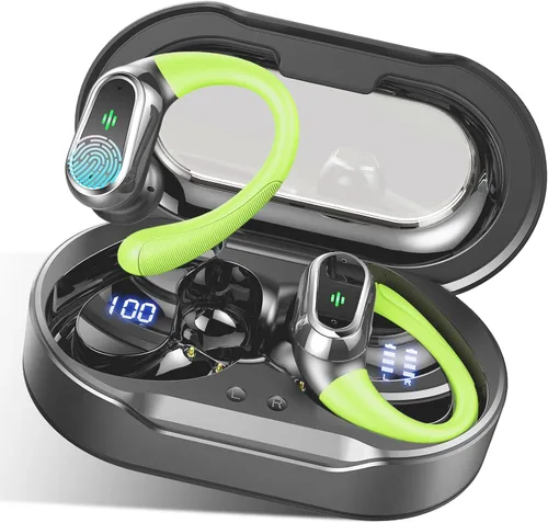 Vista 10 de Auriculares inalámbricos, Bluetooth 5.4 2026 deportivos, auriculares Bluetooth con micrófono ENC con cancelación de ruido, auriculares inalámbricos