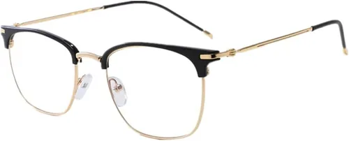 Vista 9 de Shiratori Gafas de lente transparente retro vintage con montura de cuerno de 1.693 in