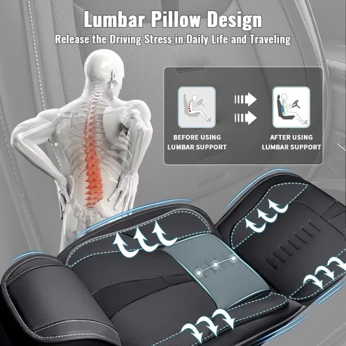 Vista 5 de IKABEVEM Fundas de Asientos de Coche Compatibles con Chevy/Chevrolet Silverado 2007-2025 2026 Juego Completo de Fundas de Asientos Transpirables