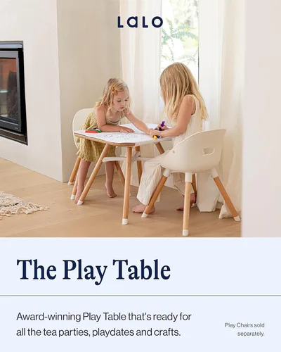 Vista 3 de Lalo The Play Table - Mesa de actividades para niños pequeños para sala de juegos, merienda, artes y manualidades, superficie fácil de limpiar, coco