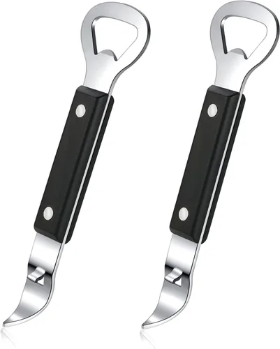 Vista 8 de HANCELANT Abrebotellas perforador, abrelatas manual de acero inoxidable, paquete de 1