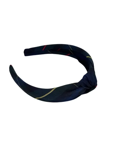 Vista 6 de Diadema anudada de 1.25 pulgadas, uniforme escolar, a cuadros, acolchada, con nudo en la parte superior, diadema de uniforme (cuadros 120)