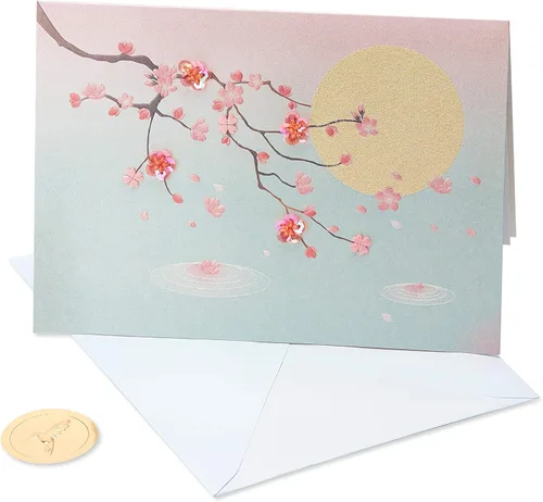 Vista 7 de Papyrus Tarjeta en blanco (flor de cerezo)