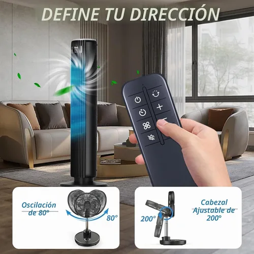 Vista 5 de Nuevo control remoto de repuesto compatible con ventilador de torre sin aspas de 36 pulgadas LEVOIT y purificador de aire para dormitorio