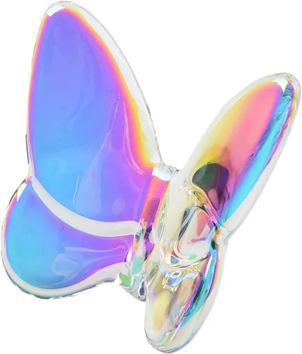 Vista 17 de Lioaeust Estatuas de Mariposa de Cristal, Figura de Mariposa Voladora Decoración de Mariposa de Cristal de Vidrio Tallado Estatua de Animal