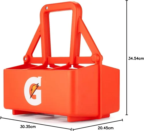 Vista 9 de Gatorade Soporte para botellas exprimible (capacidad para 6 botellas), naranja