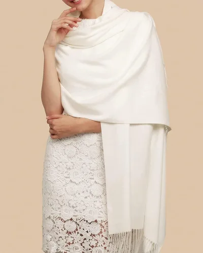 Vista 5 de Chales de seda Pashmina para mujer como regalos de boda para la novia dama de honor vestimenta de noche