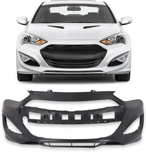 Vista 13 de PIT66 Cubierta para paragolpe frontal con orificios para luces antiniebla Preparada Compatible con Hyundai Tiburon 2005-2006 865112C500 HY1000153