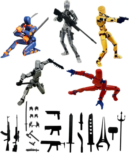 Vista 12 de Juego de Figuras de Acción T13 – (Ensambladas) Figura de Acción Impresa en 3D, Figura de Acción Titan 13, Muñeco Móvil Multiarticulado 13, Figura