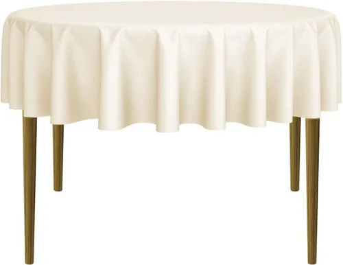 Vista 51 de Lann's Linens - Mantel redondo premium de 70 pulgadas para bodas/banquetes/restaurantes - Mantel de tela de poliéster - Azul bebé