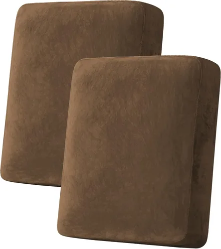 Vista 221 de H.VERSAILTEX Funda de cojín elástica de terciopelo para sofá, funda de cojín de felpa para cojines de silla, protector de muebles, cojín de asiento