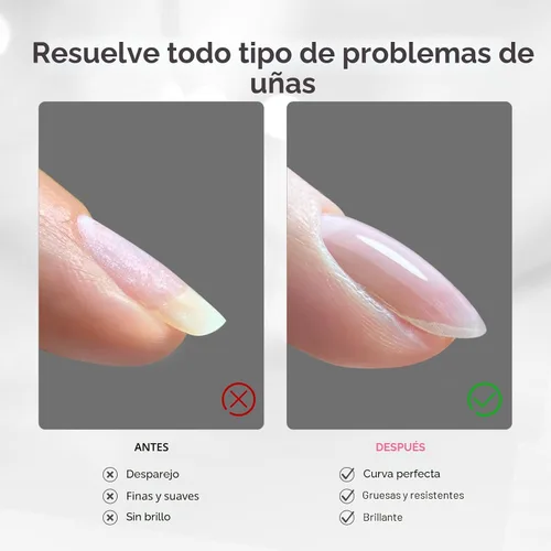 Vista 6 de BORN PRETTY Gel Constructor para Uñas, Gel de Construcción de Uñas de 8 en 1 Transparente para la Cúspide de la Uña y Fortalecedor de Extensión