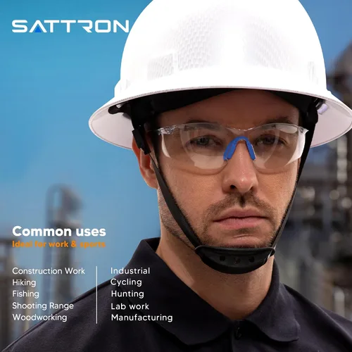 Vista 3 de Gafas de seguridad transparentes, paquete de 3, gafas protectoras con protección UV ANSI Z87.1, gafas de seguridad resistentes a arañazos e