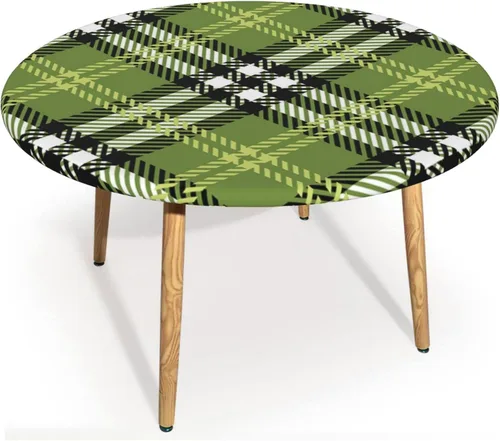 Vista 14 de Mantel redondo de mandala marrón, cocina, comedor o exterior, impermeable y lavable, mantel redondo con bordes elásticos, marrón castaño beige, se