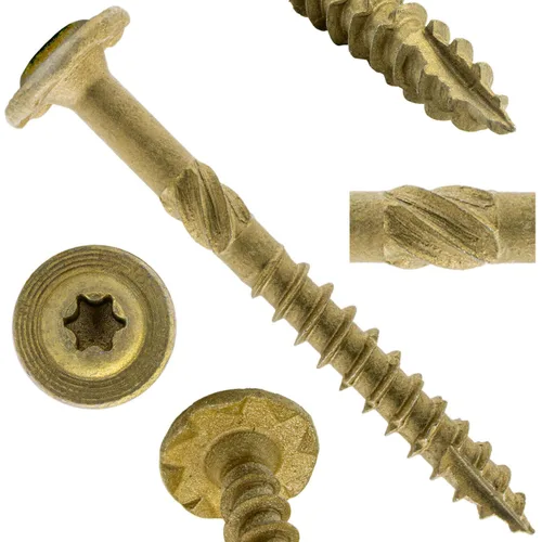 Vista 34 de Jake Sales Tornillo de retraso de construcción #14 x 1 - Tornillo de retraso estructural resistente con accionamiento Torx/Star Drive