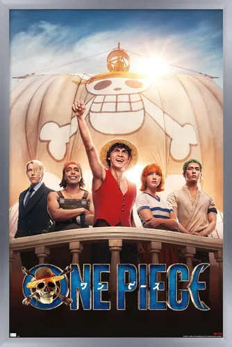 Vista 9 de Trends International Netflix One Piece - Póster de pared de una hoja, 14.72 x 22.37 pulgadas, versión enmarcada dorada Versión con marco dorado