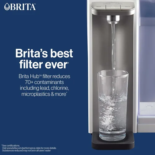 Vista 3 de Brita Filtro de agua de repuesto, sin BPA, reemplaza 900 botellas de agua de plástico, dura seis meses o 120 galones, incluye 1 filtro, esencial