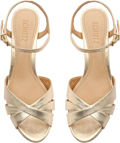 Vista 5 de SCHUTZ KEEFA para mujer Platina Metallic Napa
