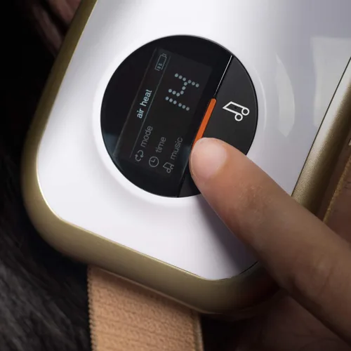 Vista 2 de Eye See Masajeador de ojos con calor, alivio de migraña y alivio del estrés. Compresión de aire eléctrica, vibración y música calmante todo incluido