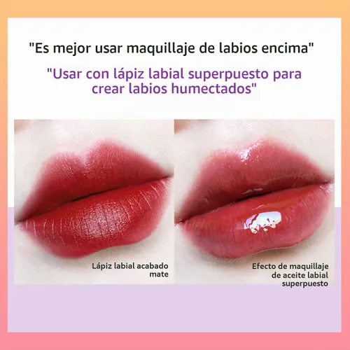 Vista 2 de Kit de 4 piezas de aceite y brillo labial - Cuidado labial hidratante y voluminizador con perla y brillo
