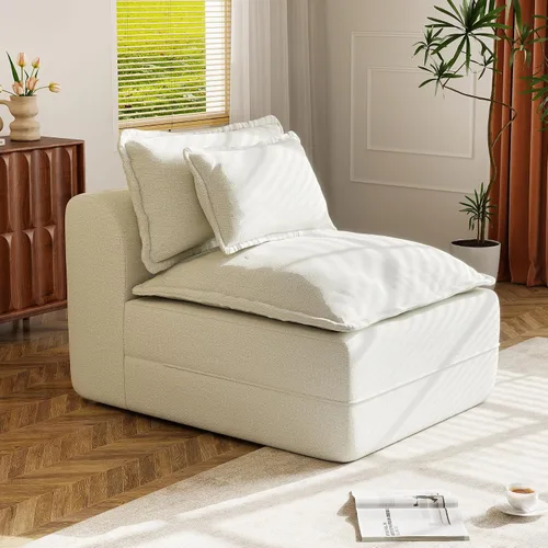 Vista 25 de Hobestluk Sofá seccional modular de sofá deshuesado de 105 pulgadas para 2-Gris