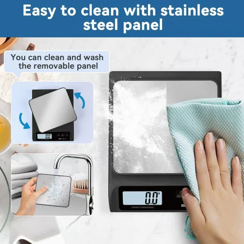 Vista 4 de CYBERGIANT Báscula digital de precisión para alimentos de 13 libras/0.004 oz, preparación de comidas, cocina, horneado y café expreso, báscula