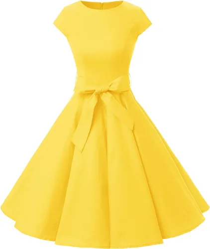 Vista 35 de Dressystar - Vestidos clásicos de fiesta con mangas casquillo, estilo Rockabilly y retro de la década de 1950