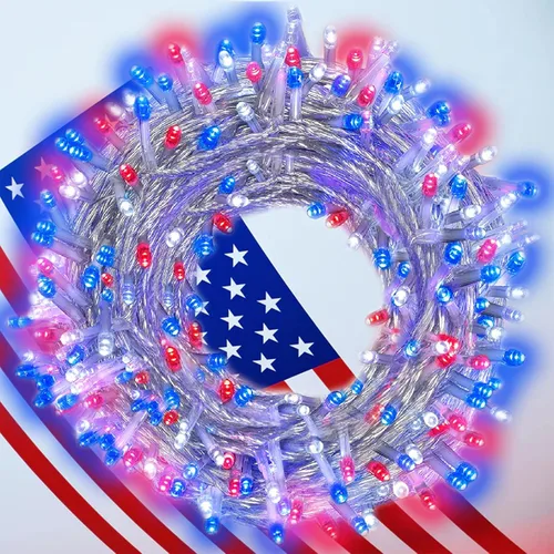 Vista 9 de Decoraciones de Navidad y San Valentín, luces de cuerda led rosas, 66 pies 200 LED, luces de hadas impermeables IP44 para interior y exterior, 8