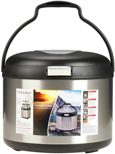 Vista 3 de Tayama TXM-50CF olla térmica, ahorra energía, 5 l, color negro.