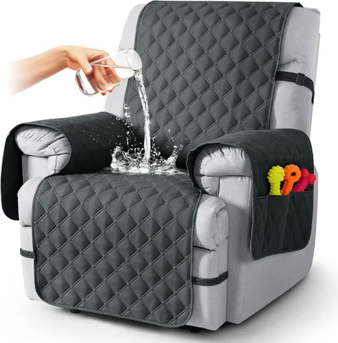 Vista 28 de TAOCOCO Fundas reclinables 100% impermeables, con correas para las piernas, funda de sofá reclinable reversible para silla reclinable, protector