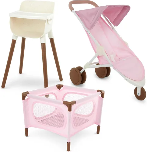 Vista 9 de LullaBaby Juego de guardería de muñecas de bebé con muñeca de 14 pulgadas
