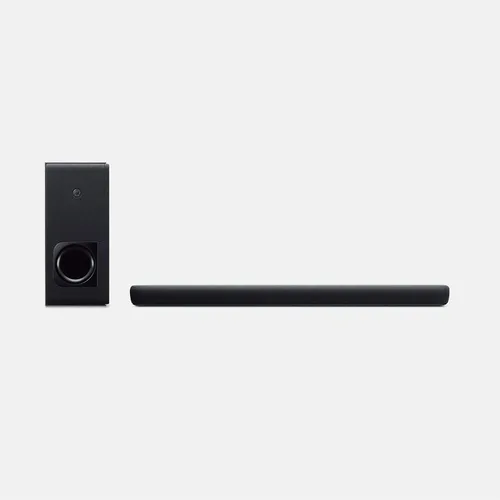 Vista 2 de Yamaha Audio YAS-209BL Barra de sonido con subwoofer inalámbrico, Bluetooth integrado y control de voz Alexa, sistema de barra de sonido de 2.1
