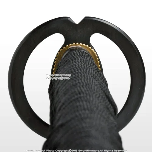 Vista 8 de Munetoshi Musashi Tsuba - Espada samurái Wakizashi hecha a mano Shoto de tamaño mediano, katana afilada
