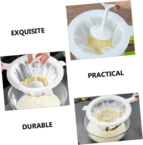 Vista 9 de BESTonZON 2 juegos de colador de malla ultra fina con filtro de malla de barra de prensa para jugo de leche de malla fina colador para uso en cocina