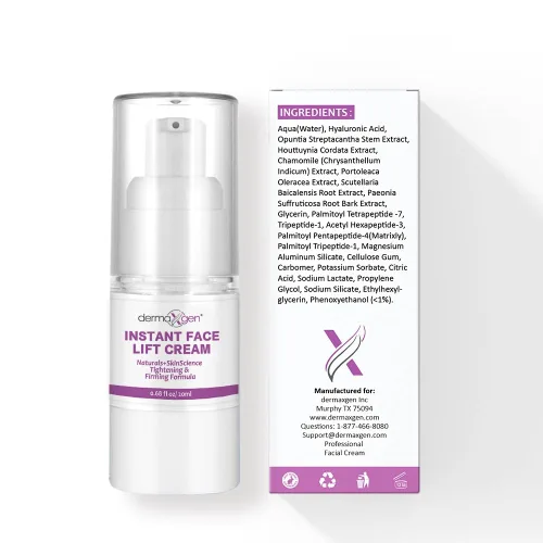 Vista 8 de Crema de estiramiento facial instantáneo - Complejo de péptidos Crema tensante, lifting y reafirmante Fórmula instantánea orgánica para cara
