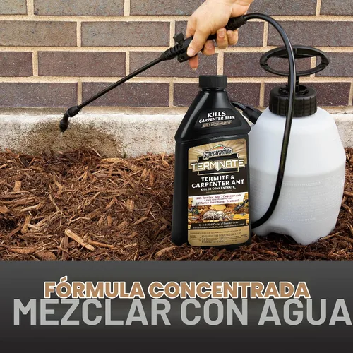 Vista 5 de Spectracide Terminate - Concentrado para matar termitas y hormigas carpinteras, mata termitas, hormigas y hormigas carpinteras, 946 mL
