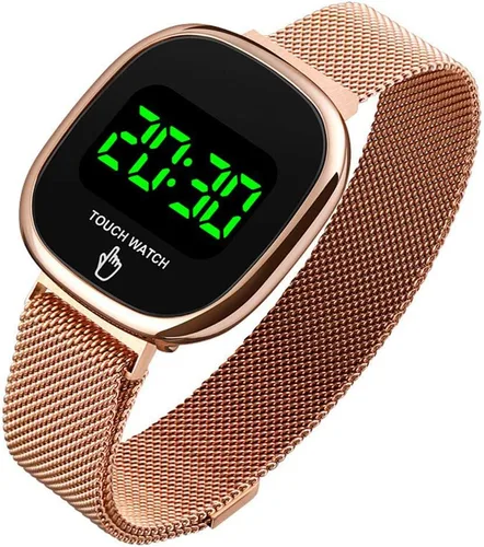 Vista 5 de Hombre1589 - Reloj digital con pantalla táctil, de acero inoxidable, resistente al agua, resistente al agua