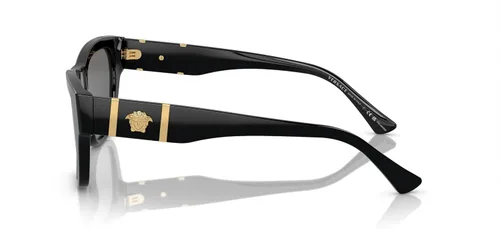 Vista 2 de Versace Gafas de sol Hombre Havana Frame, Lentes Gris Oscuro, 55MM