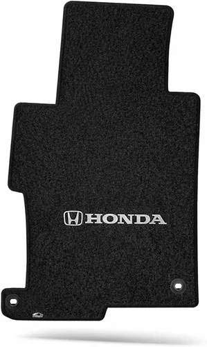 Vista 2 de Lloyd Mats Alfombrillas alfombradas a medida para Honda Accord Sedan 2013-2017 - Honda H y Word Combo Logo (negro, 2 unidades - frentes)