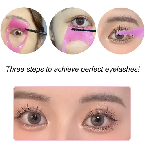 Vista 2 de Mascara Shield - 8 herramientas aplicadoras Whybraw Lash Buddy, herramientas de pestañas protectoras, 3 en 1 superior inferior protector de rímel