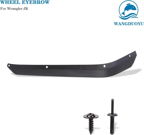 Vista 4 de Juego de extensiones de guardabarros delanteros y traseros compatibles con modelos Jeep Wrangler JK JKU 2007-2018 (se adapta a JK JKU)