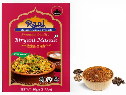 Vista 7 de Rani Biryani Masala Curry (mezcla de 7 especias para platos de arroz indio, pullao/pilau) 1.75 onzas (1.76 oz) ~ Todo natural Vegano Sin