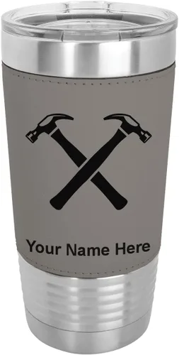 Vista 9 de LaserGram Personalized 20oz Tumbler, Hammers (Baseball Style)